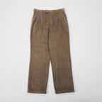 NAUTICA 90s 2-Tuck Wide Corduroy Chino Pants, Large, Brown Cotton, Pleated
