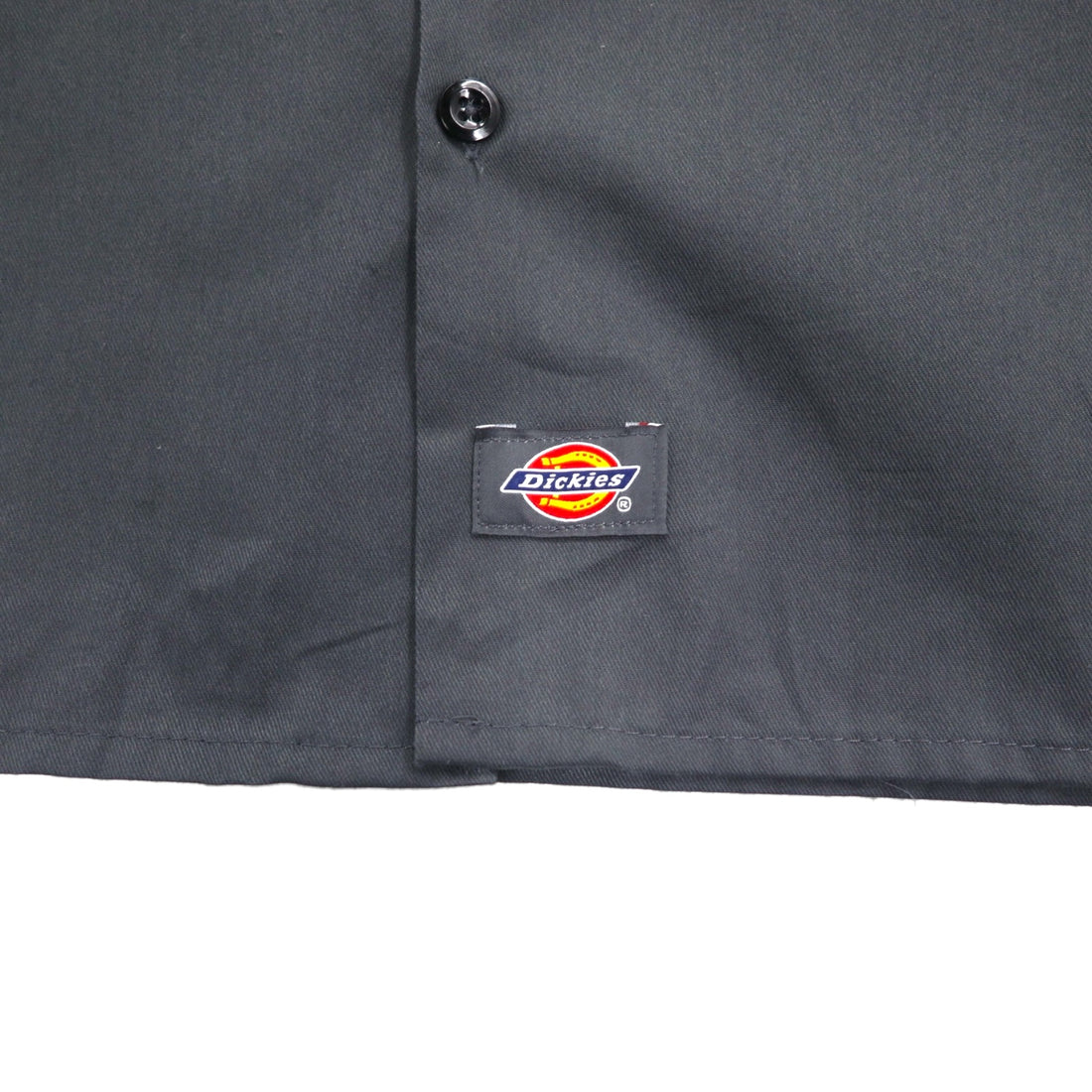Dickies Short Sleeve Work Shirt, XL, Grey, Double Pocket, American Company, One Point Embroidery, GRAVELY