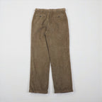 NAUTICA 90s 2-Tuck Wide Corduroy Chino Pants, Large, Brown Cotton, Pleated