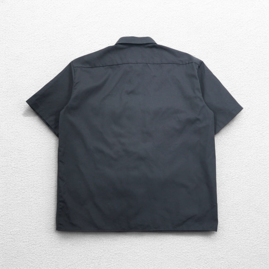 Dickies Short Sleeve Work Shirt, XL, Grey, Double Pocket, American Company, One Point Embroidery, GRAVELY