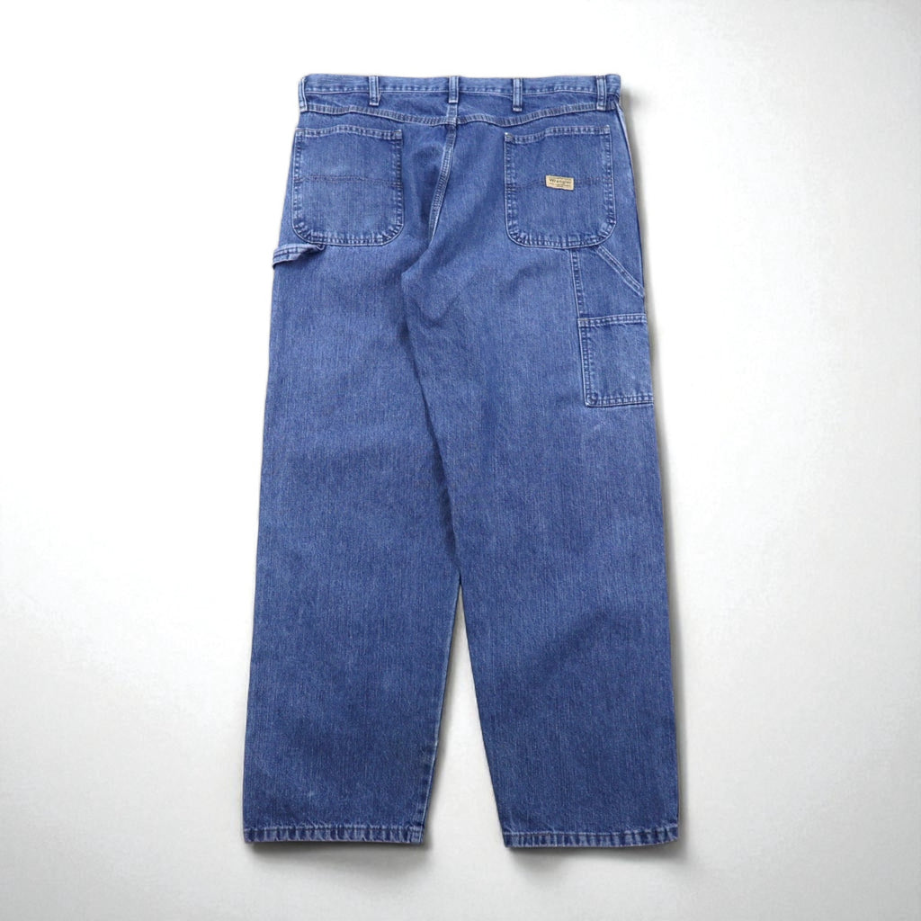 Wrangler Painter Denim Pants, XL, Indigo Blue, Oversized, Carpenter 94LS0VD, Mexico Game