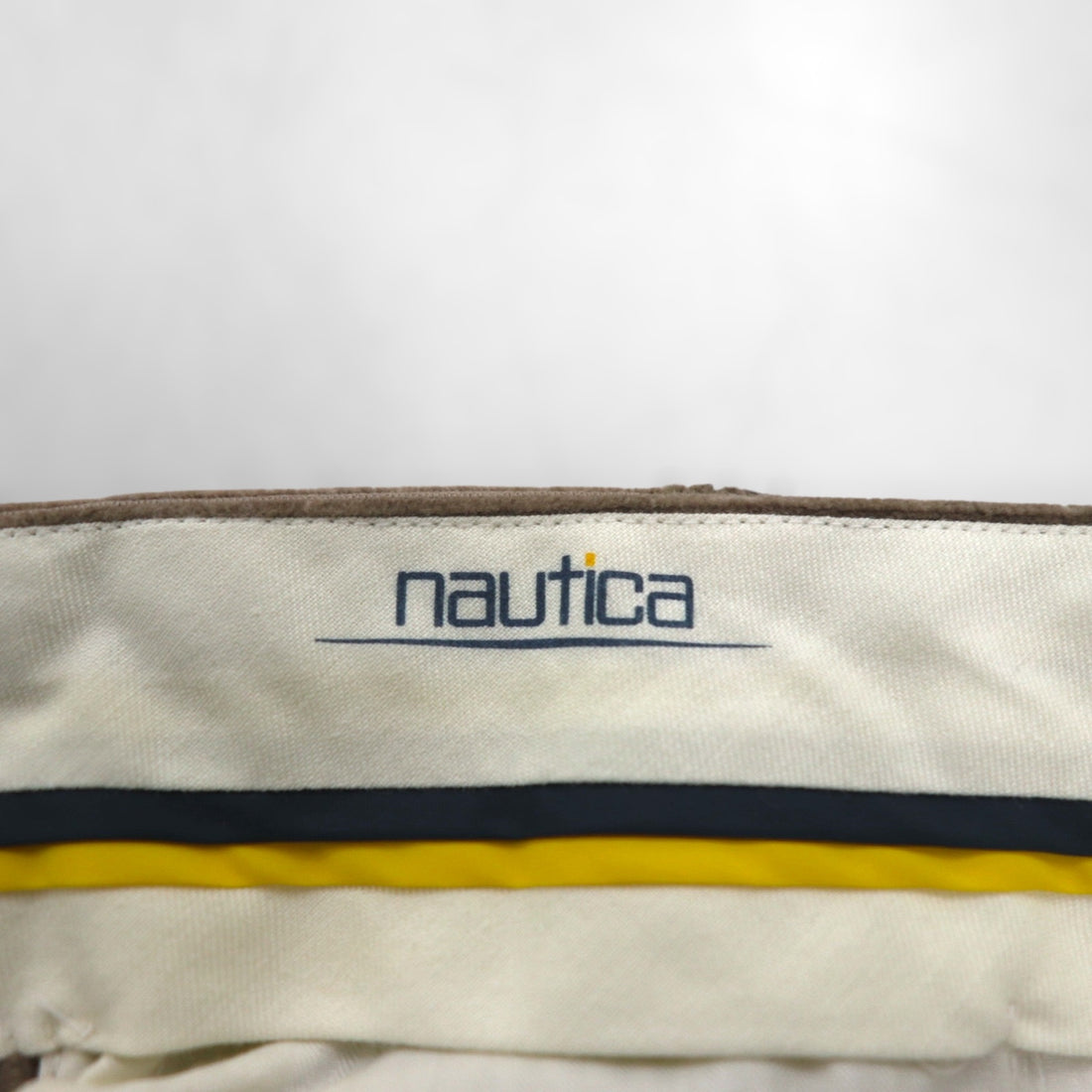 NAUTICA 90s 2-Tuck Wide Corduroy Chino Pants, Large, Brown Cotton, Pleated