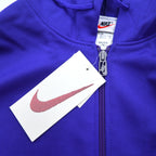 NIKE 90年代 銀タグ ハーフジップ トラックパーカー ジャージ M ブルー センタースウォッシュ 両面ロゴ刺繍 日本製 未使用品