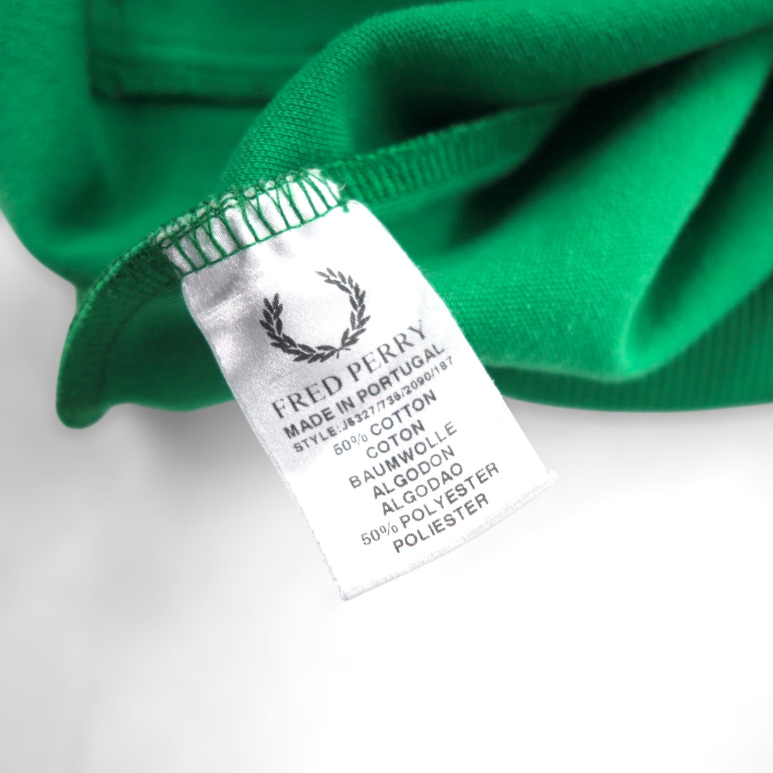 FRED PERRY 80s Stand Collar Track Jacket Jersey S Green Full Zip High Neck