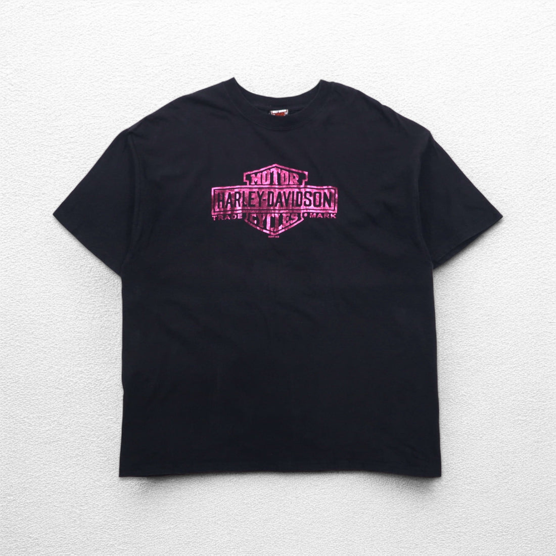 HARLEY DAVIDSON Double-sided Print Hanes BEEFY T-shirt 2XL Black Cotton