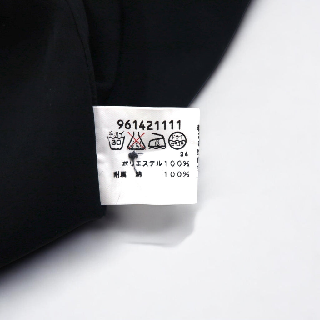 Vintage 90s Japan Made Retro Shirt punto 90年代 異素材切り替え デザイン ポリシャツ L ブラック 日本製