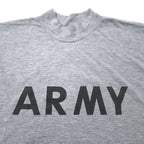 US ARMY IPFU Training T-shirt, long sleeve, grey, polyester, military, 8415-01-465-7364, 90s
