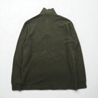 POLO RALPH LAUREN ハーフジップ スウェット ESTATE RIB トレーナー M カーキ スモールポニー 刺繍 未使用品