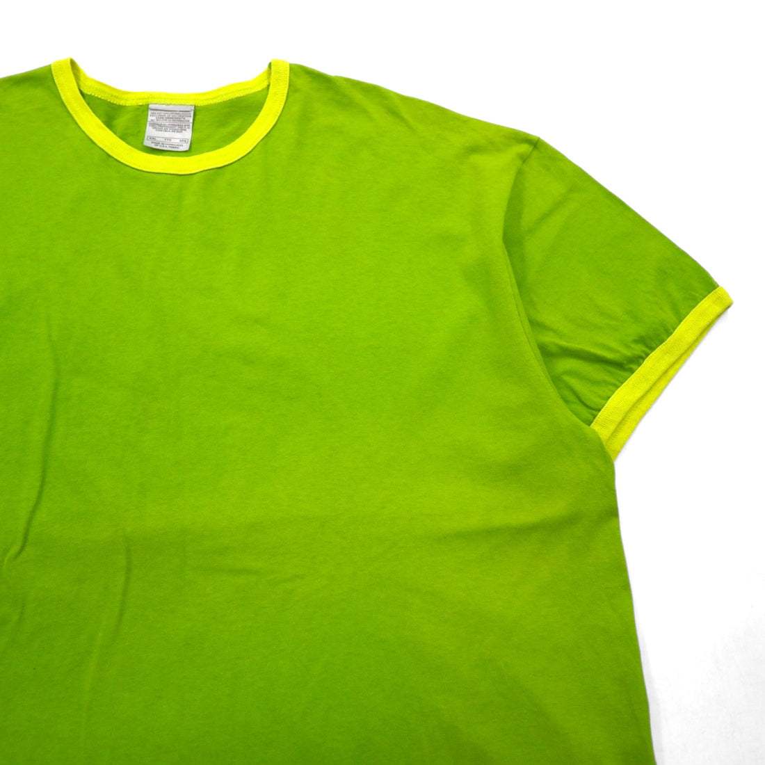 NIKE 00s Ringer T-shirt 2XL lime green cotton plain