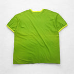 NIKE 00s Ringer T-shirt 2XL lime green cotton plain