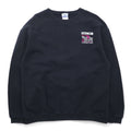 Reebok 90s Crew Neck Sweatshirt L Black Cotton One Point Logo Embroidery