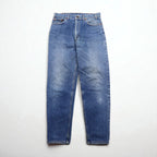 Levi's 90s Made in USA 610 Tapered Denim Jeans, Size M, Indigo Blue, Zipper Fly, 610-0217