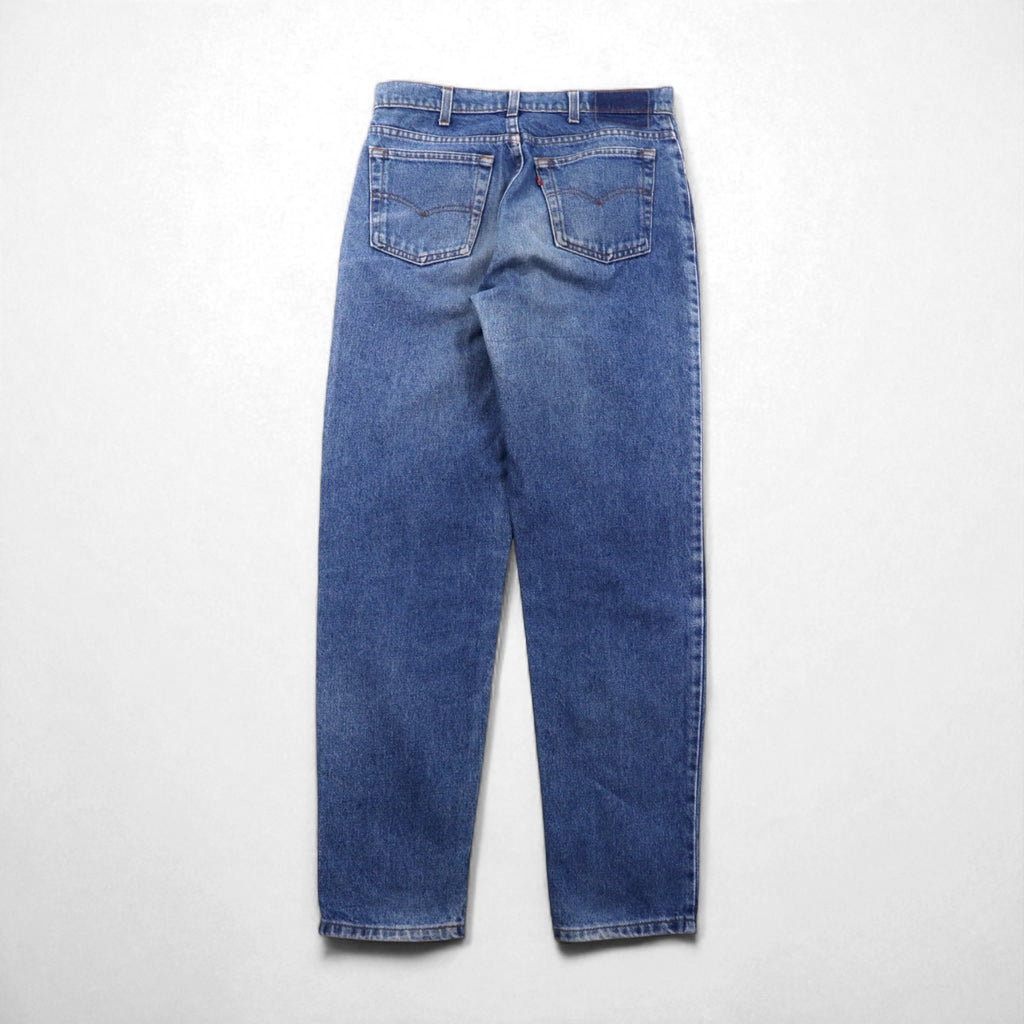 Levi's 90s Made in USA 610 Tapered Denim Jeans, Size M, Indigo Blue, Zipper Fly, 610-0217