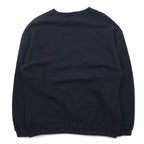 Reebok 90s Crew Neck Sweatshirt L Black Cotton One Point Logo Embroidery