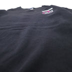 Reebok 90s Crew Neck Sweatshirt L Black Cotton One Point Logo Embroidery