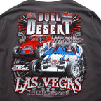 DELTA Long Sleeve T-Shirt, Long Sleeve, 3XL, Gray, Double Sided Print, Racing Car, DUEL IN THE DESERT