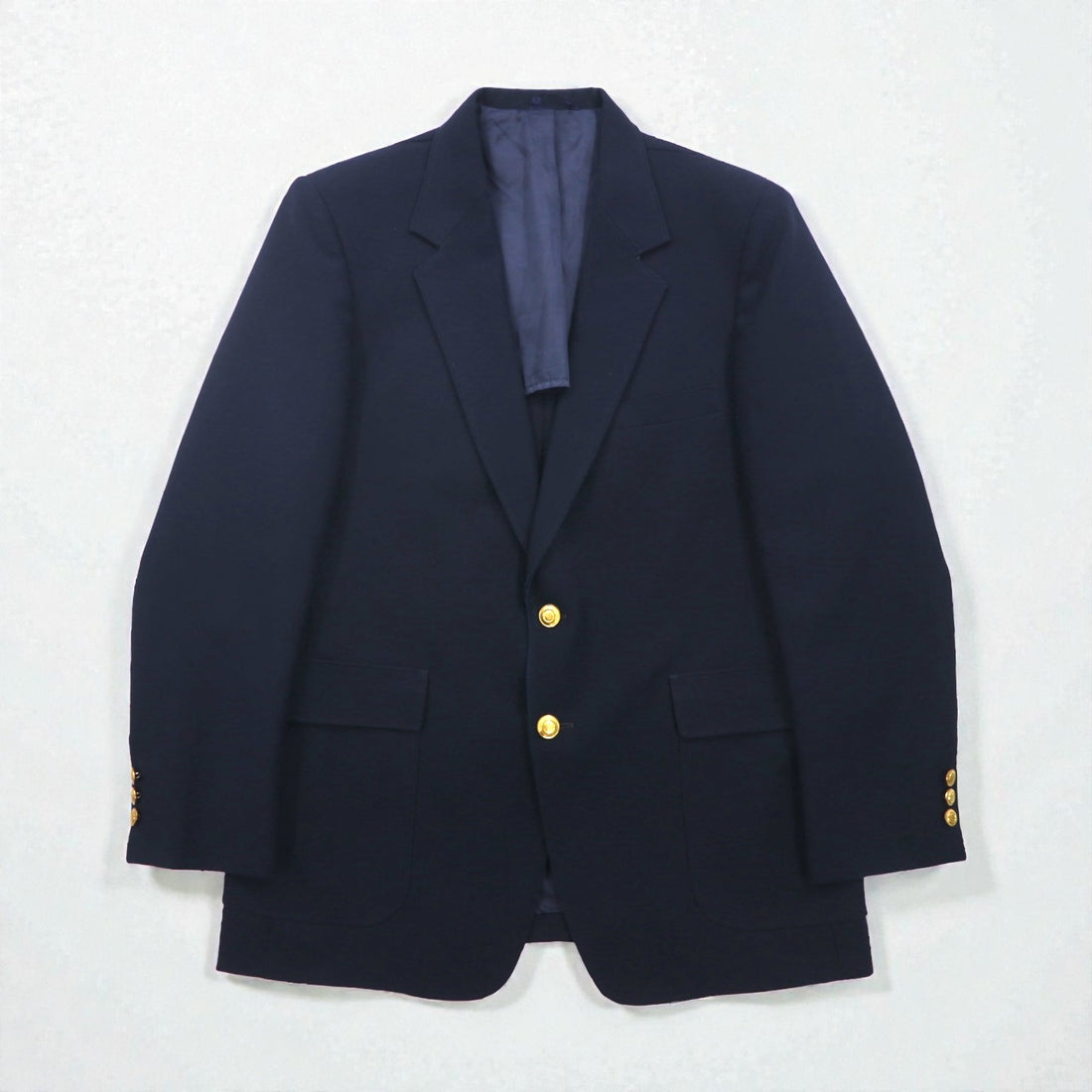 Sears 70年代 PERMA-PREST 紺ブレ 2B テーラードジャケット ブレザー XL ネイビー 金ボタン CLASSIS COLLECTION