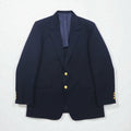 Sears 70年代 PERMA-PREST 紺ブレ 2B テーラードジャケット ブレザー XL ネイビー 金ボタン CLASSIS COLLECTION