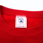 Made in USA 90s DELTA Print Sweatshirt M Red Cotton FIFTY-FIFTY Fleece Lined Panama City Beach
