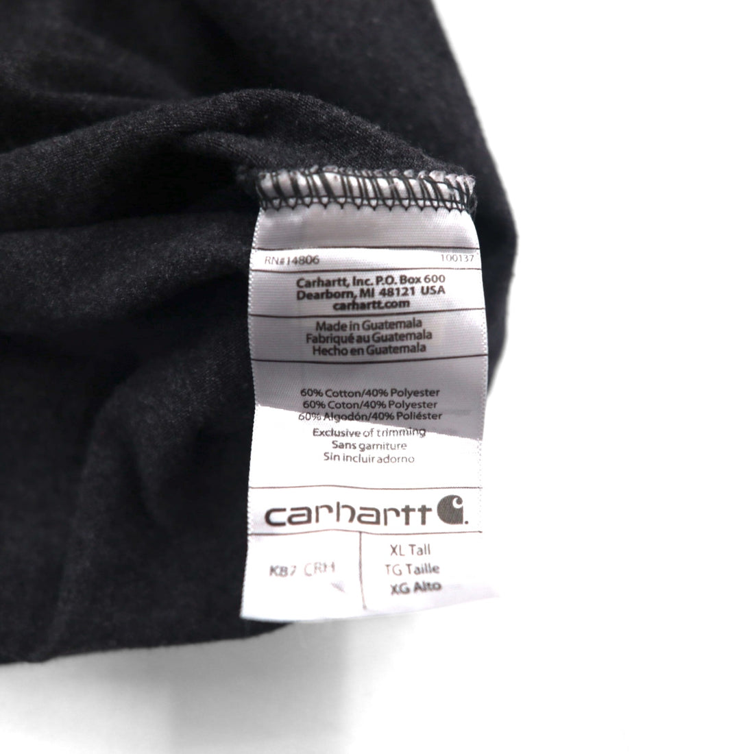 Carhartt Original Fit Pocket T-Shirt Pocket Tee XL Gray Cotton ORIGINAL FIT