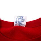 Made in USA 90s DELTA Print Sweatshirt M Red Cotton FIFTY-FIFTY Fleece Lined Panama City Beach