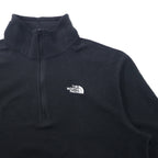 THE NORTH FACE ハーフジップ フリースジャケット L ブラック ポリエステル ワンポイントロゴ刺繍