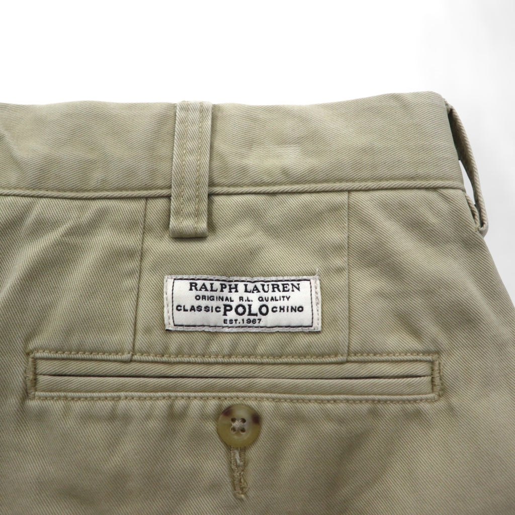 Polo Ralph Lauren Chino Work Pants, Large, Beige, Double Cuff