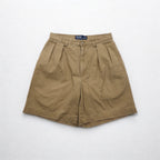 Polo by Ralph Lauren 90s Polo Chino 2-Pleated Shorts, Half Pants, Medium, Beige, Cotton, TYLER SHORT