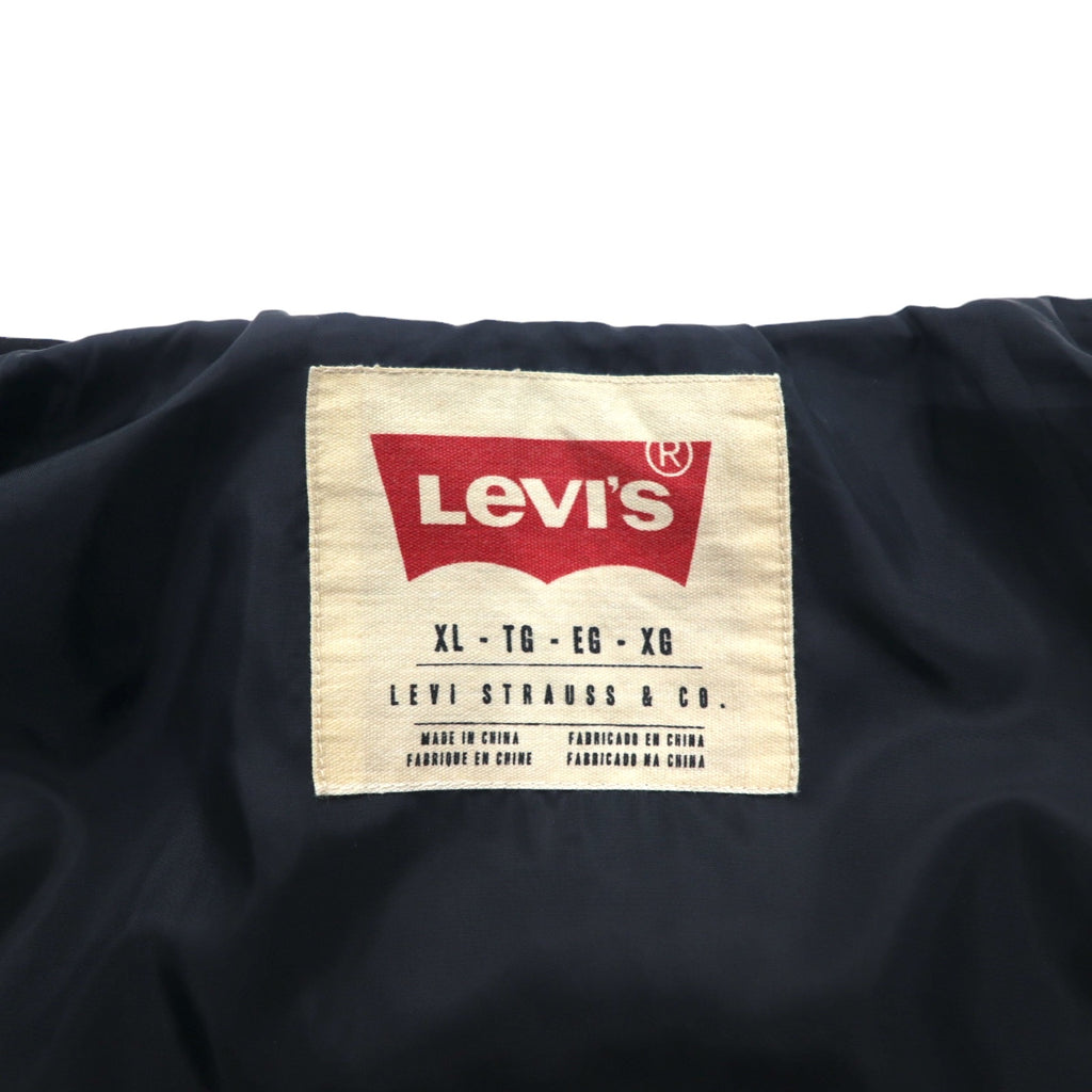 Levi's Retractable Hood Flight Jacket, XL, Black, Polyester