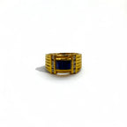 Vintage Gold Plated Retro Ring レトロ リング 指輪 11号 ゴールド 18KGP ライン カラーストーン