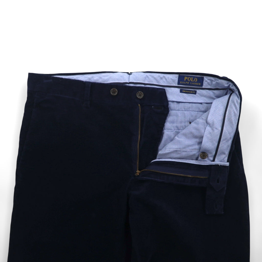 Polo Ralph Lauren Corduroy Chino Pants Slacks M Navy STRETCH SLIM FIT