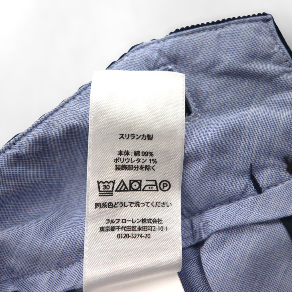 Polo Ralph Lauren Corduroy Chino Pants Slacks M Navy STRETCH SLIM FIT