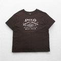POLO RALPH LAUREN Vintage Logo Print T-Shirt XL Brown Cotton