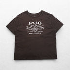 POLO RALPH LAUREN Vintage Logo Print T-Shirt XL Brown Cotton