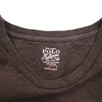 POLO RALPH LAUREN Vintage Logo Print T-Shirt XL Brown Cotton