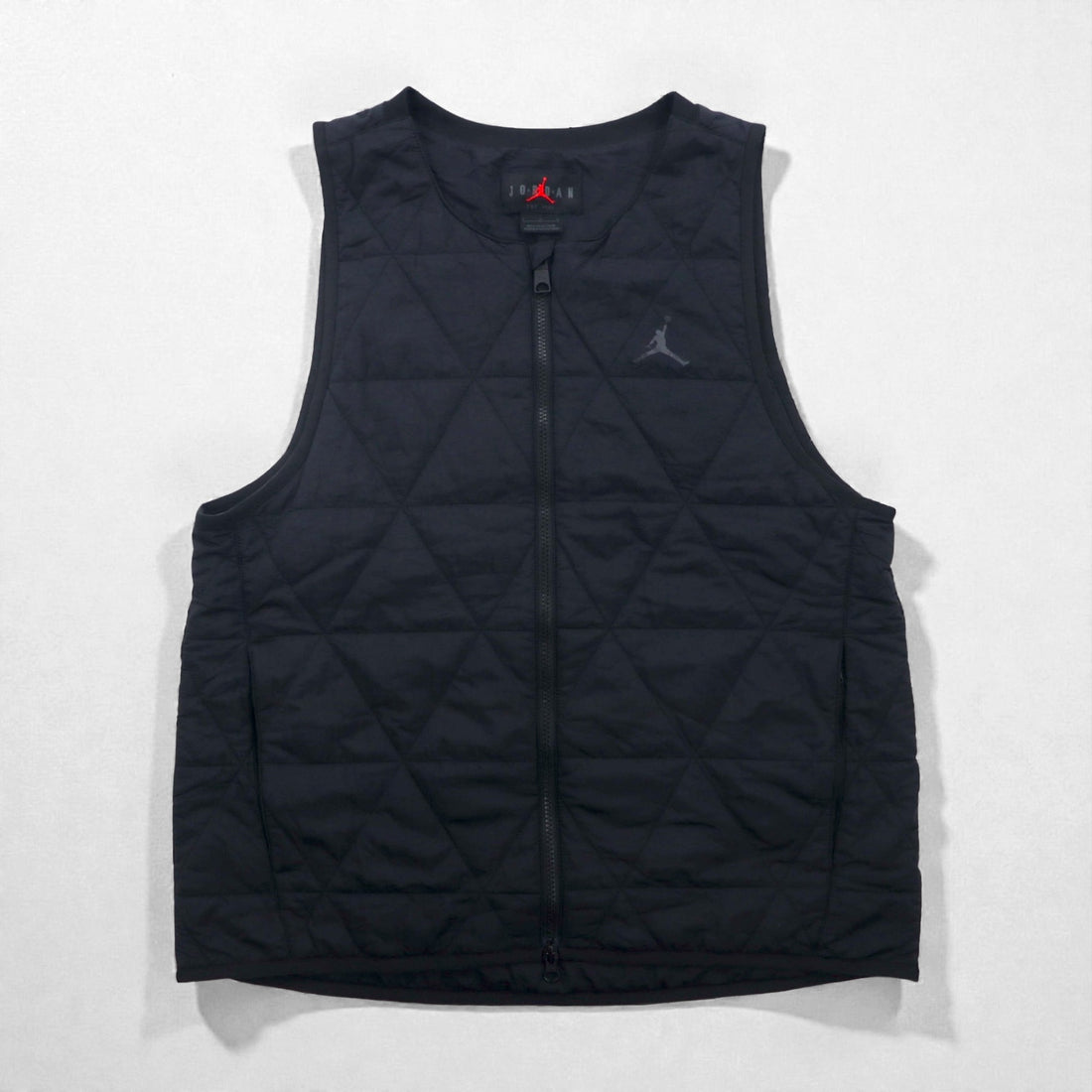 JORDAN BRAND (NIKE) Quilted Vest, Large, Black Padded Zip-Up Air Sport Golf FB3265-010