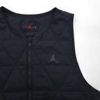 JORDAN BRAND (NIKE) Quilted Vest, Large, Black Padded Zip-Up Air Sport Golf FB3265-010