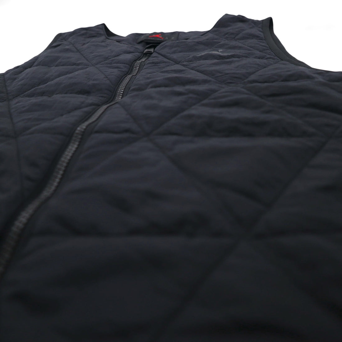 JORDAN BRAND (NIKE) Quilted Vest, Large, Black Padded Zip-Up Air Sport Golf FB3265-010
