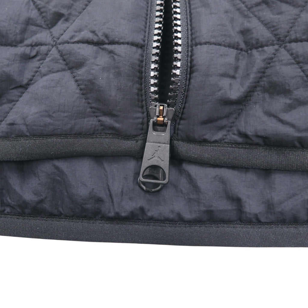 JORDAN BRAND (NIKE) Quilted Vest, Large, Black Padded Zip-Up Air Sport Golf FB3265-010