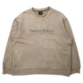 日本然リトテ-古着オンライン-NAUTICA COMPETITION ロゴプリント スウェット L ベージュ コットン-NAUTICA COMPETITION Logo Print Sweatshirt L Beige Cotton
