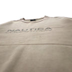 NAUTICA COMPETITION Logo Print Sweatshirt L Beige Cotton