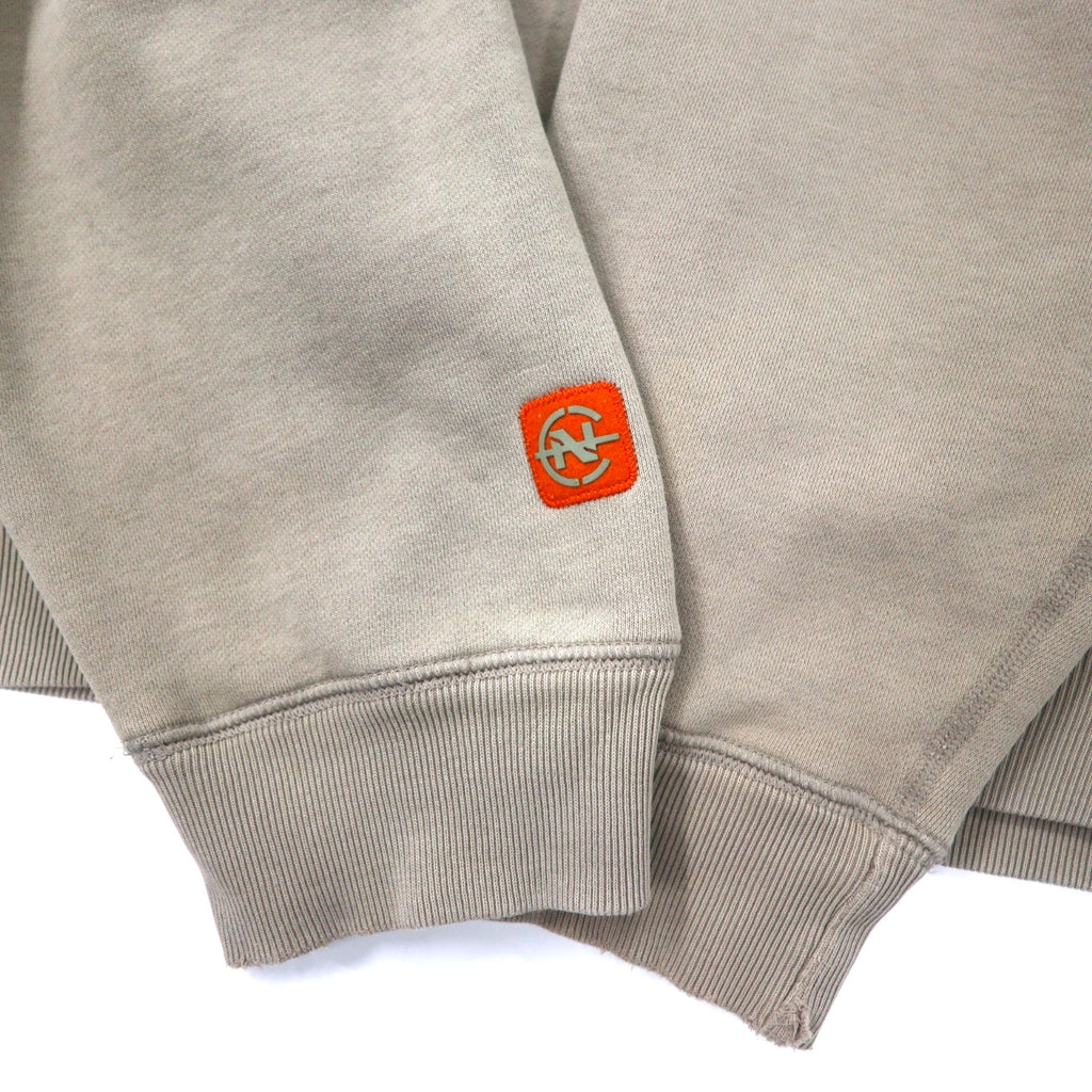 NAUTICA COMPETITION Logo Print Sweatshirt L Beige Cotton