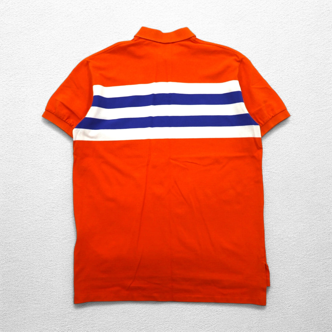 POLO RALPH LAUREN Polo shirt L Orange Cotton Pique Small pony embroidery