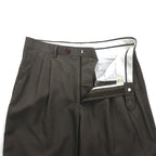 Ralph Lauren 90年代 2タック プリーツ スラックス パンツ M グレー ガンクラブチェック WASHABLE ダブルカフス