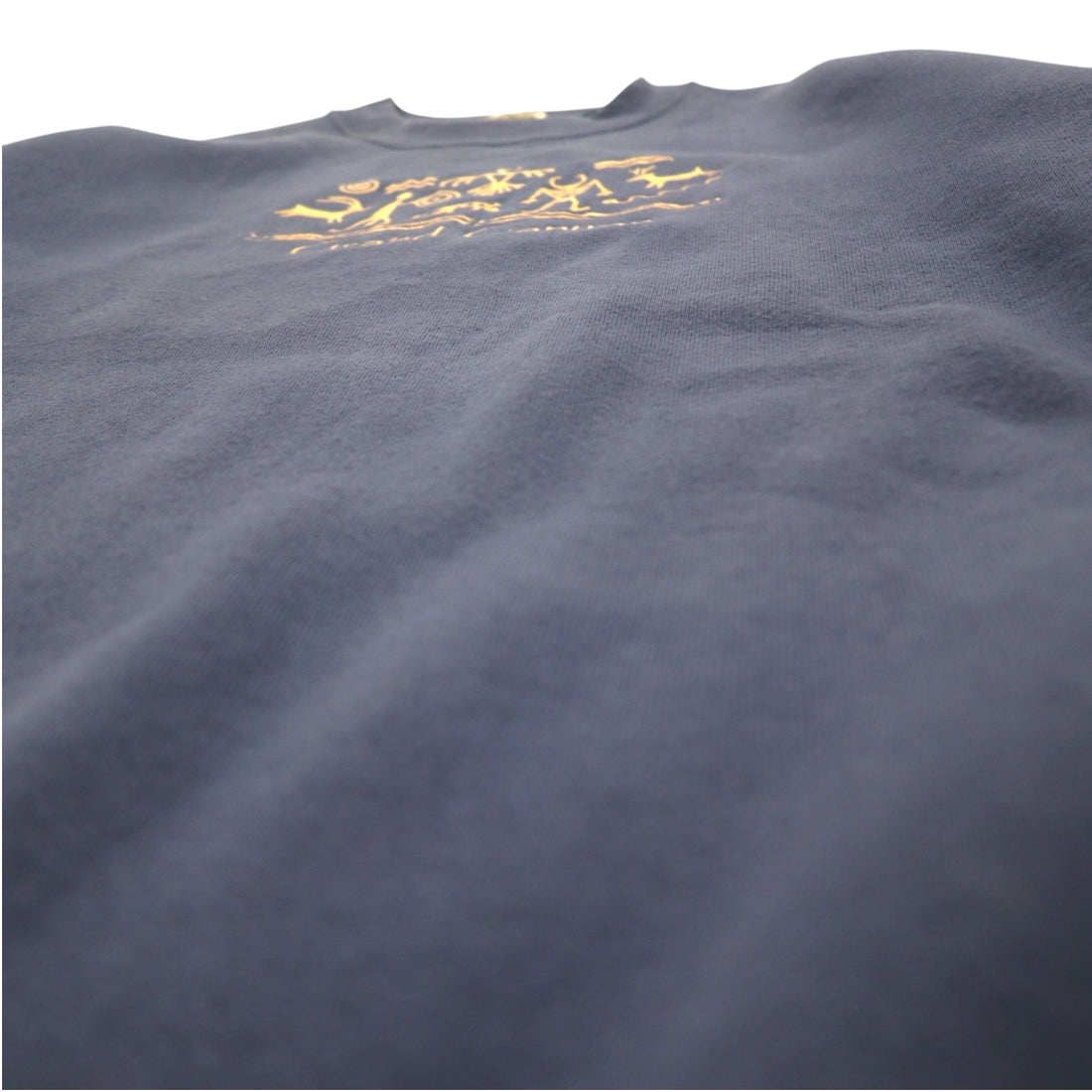 Made in the USA 90s FRUIT OF THE LOOM Body Sweatshirt L Navy Fleece Lined GRAND CANYON Embroidery Fred Harvey