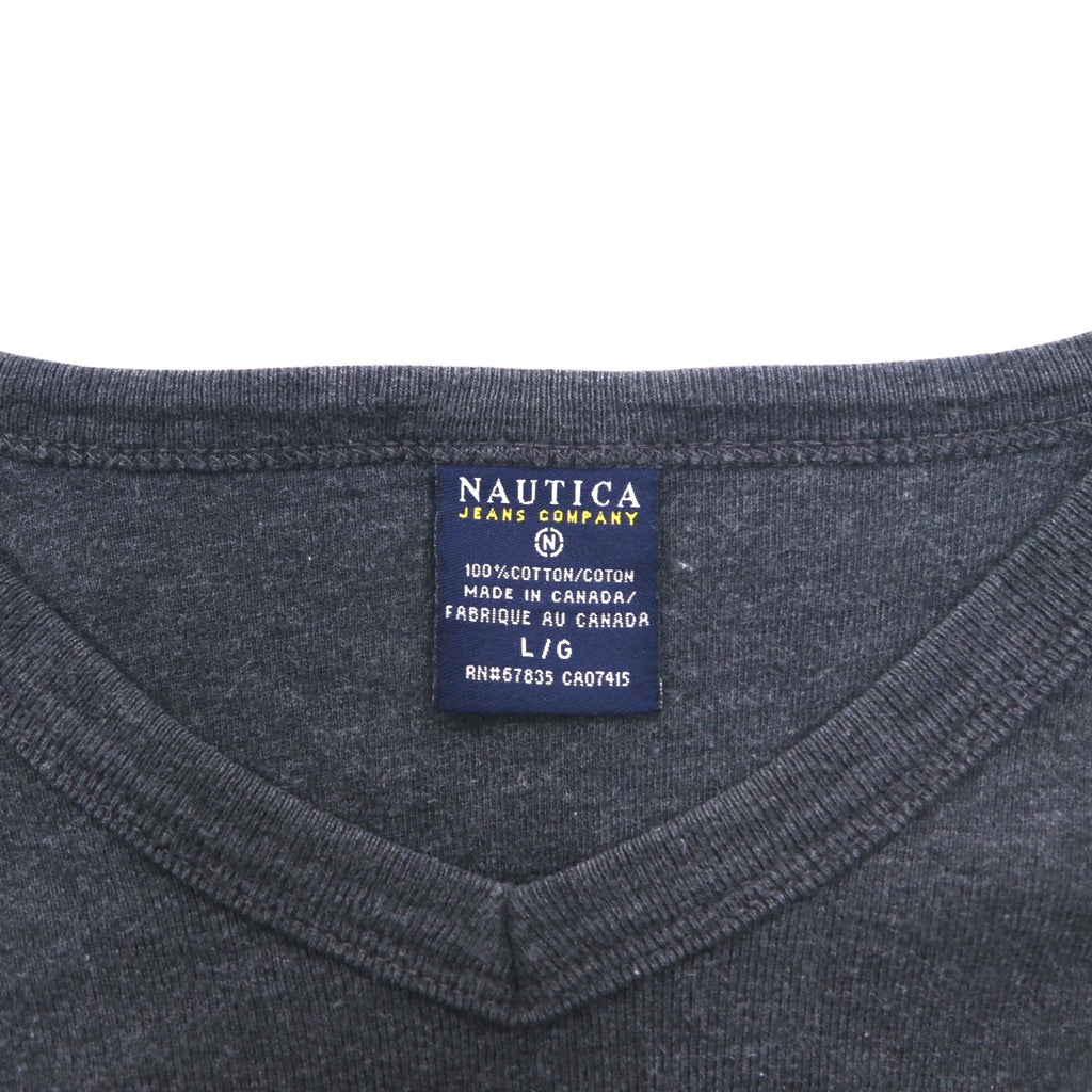 NAUTICA Made in Canada 90s Long Sleeve T-Shirt Long TL Grey JEANS COMPANY