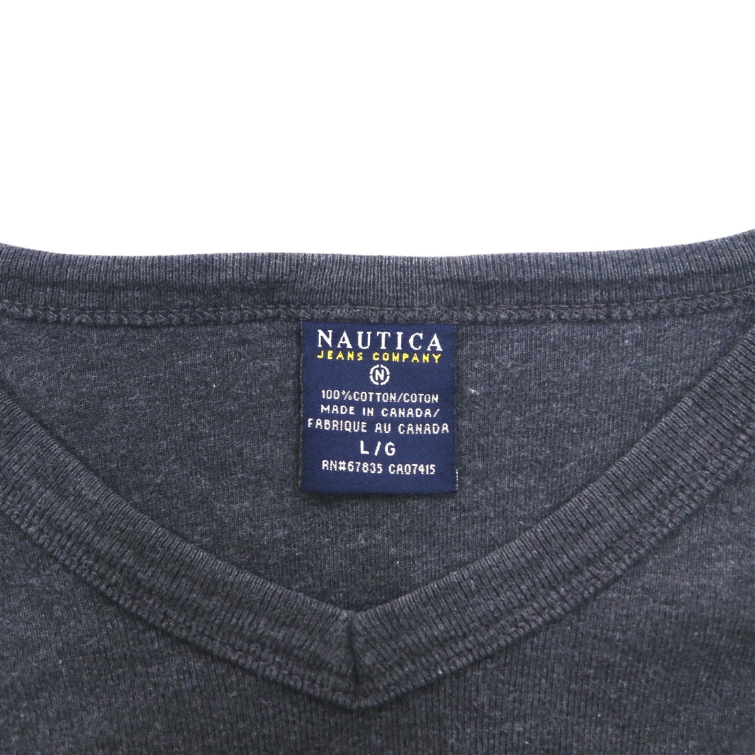 NAUTICA Made in Canada 90s Long Sleeve T-Shirt Long TL Grey JEANS COMPANY