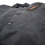 HARLEY DAVIDSON 00s Racing Jacket Nylon Padded Coach Jacket, Size L, Black Embroidery, Side Stripes