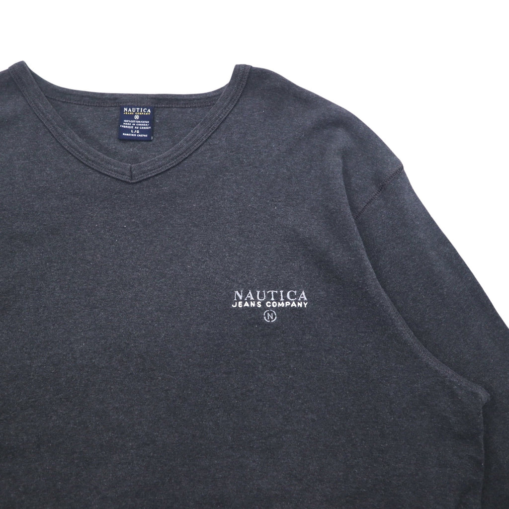 NAUTICA Made in Canada 90s Long Sleeve T-Shirt Long TL Grey JEANS COMPANY