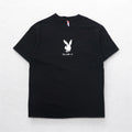 PLAYBOY Japanese Katakana TOKYO JAPAN Anime T-shirt L Black Cotton Back Print